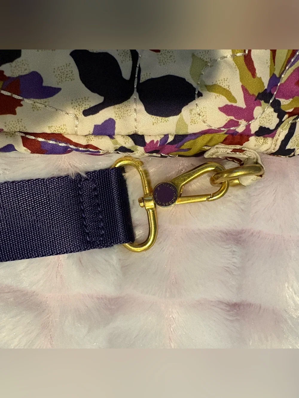 Marc by Marc Jacobs Floral Quilted Laptop Bag in Cream & Multicolor